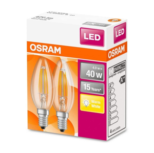 Osram SADA 2x LED Žiarovka VINTAGE B35 E14/4W/230V 2700K - Osram