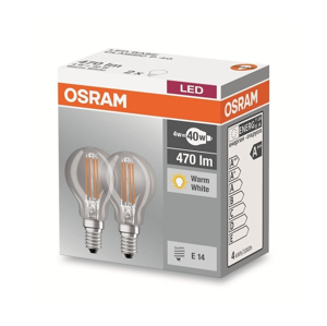 Osram SADA 2x LED Žiarovka VINTAGE B40 E14/4W/230V 2700K - Osram